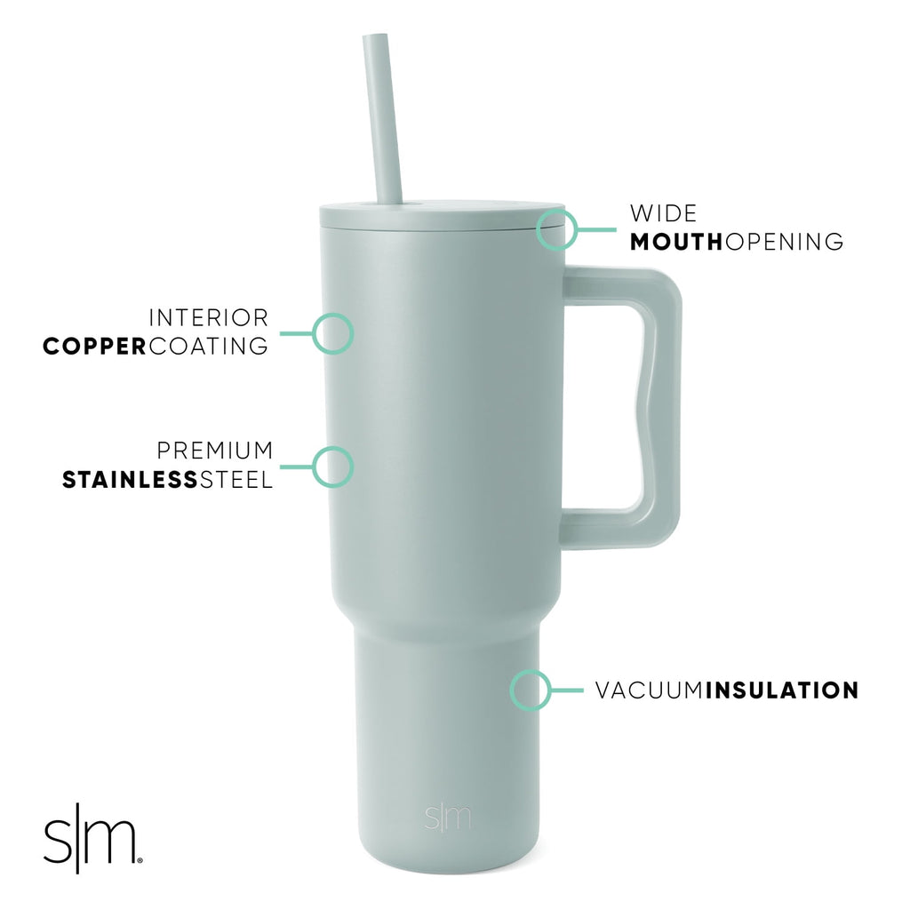 Simple Modern 40 fl oz Insulated Stainless Steel Trek Tumbler with Straw Lid | 80s Mix | 6I21