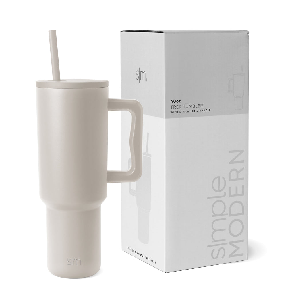 Simple Modern 40 fl oz Insulated Stainless Steel Trek Tumbler with Straw Lid | 80s Mix | 6I21