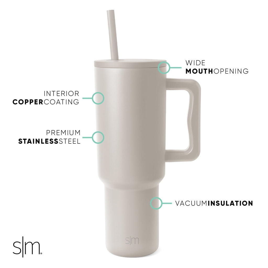 Simple Modern 40 fl oz Insulated Stainless Steel Trek Tumbler with Straw Lid | 80s Mix | 6I21