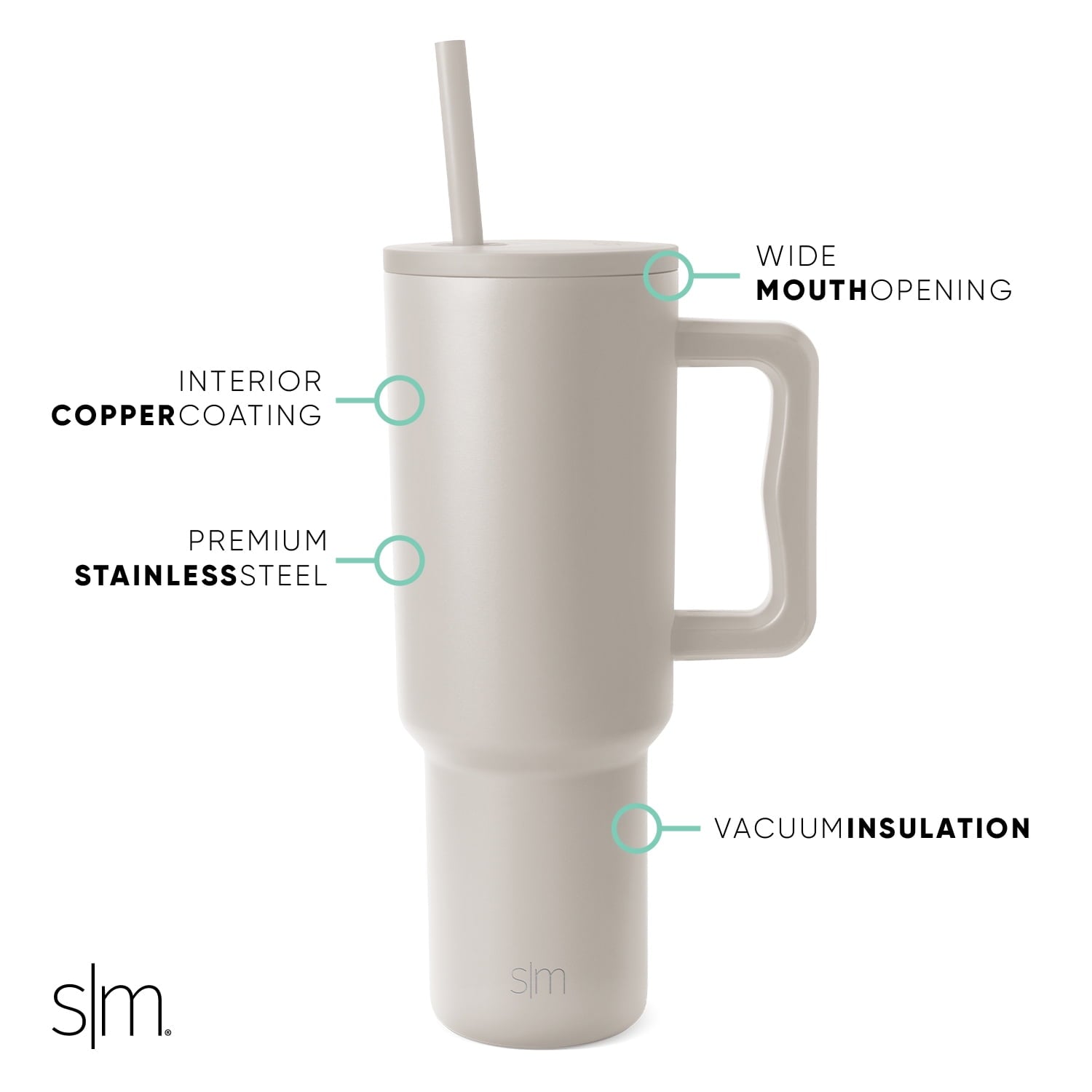 Simple Modern 40 fl oz Insulated Stainless Steel Trek Tumbler with Straw Lid | 80s Mix | 6I21