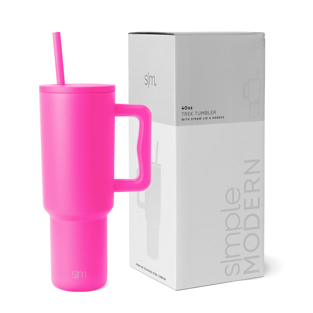 Simple Modern 40 fl oz Insulated Stainless Steel Trek Tumbler with Straw Lid | 80s Mix | 6I21