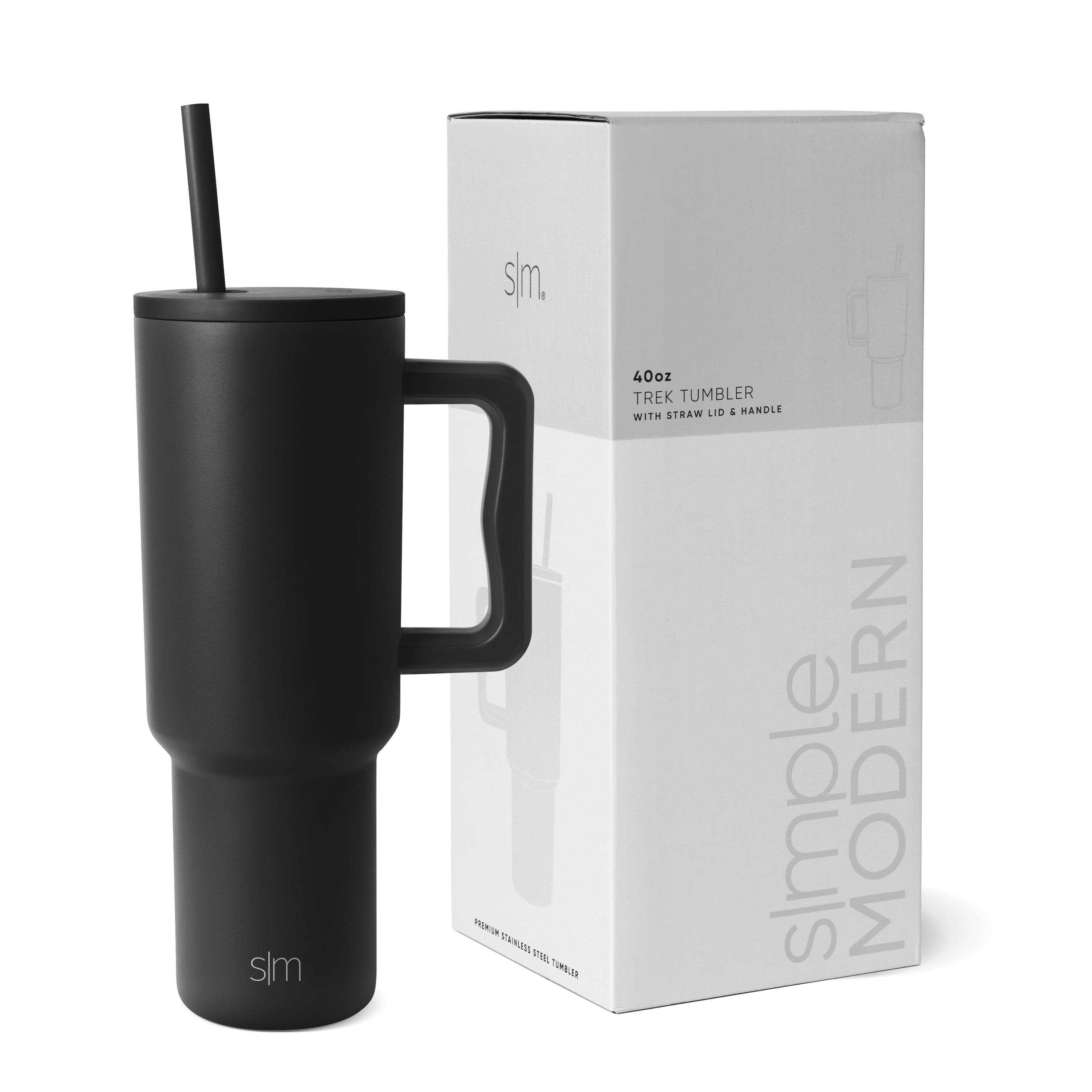 Simple Modern 40 fl oz Insulated Stainless Steel Trek Tumbler with Straw Lid | 80s Mix | 6I21