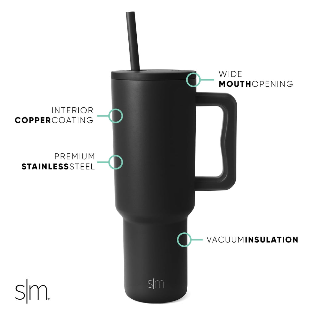 Simple Modern 40 fl oz Insulated Stainless Steel Trek Tumbler with Straw Lid | 80s Mix | 6I21