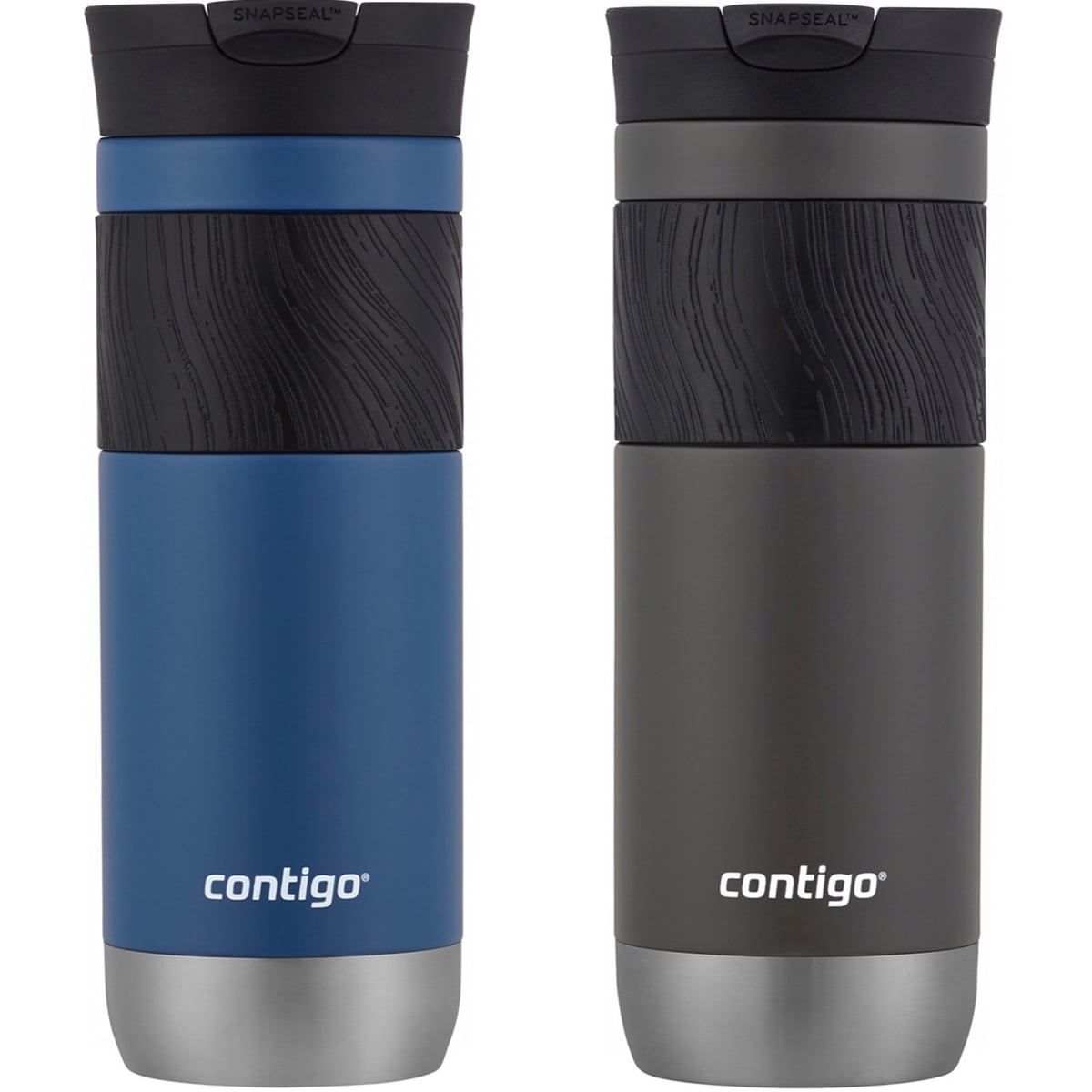 Contigo Byron 2.0 Stainless Steel Travel Mug with SNAPSEAL Lid and Grip, 20 oz, Sake &amp; Blue Corn, 2-Pack | PSKL