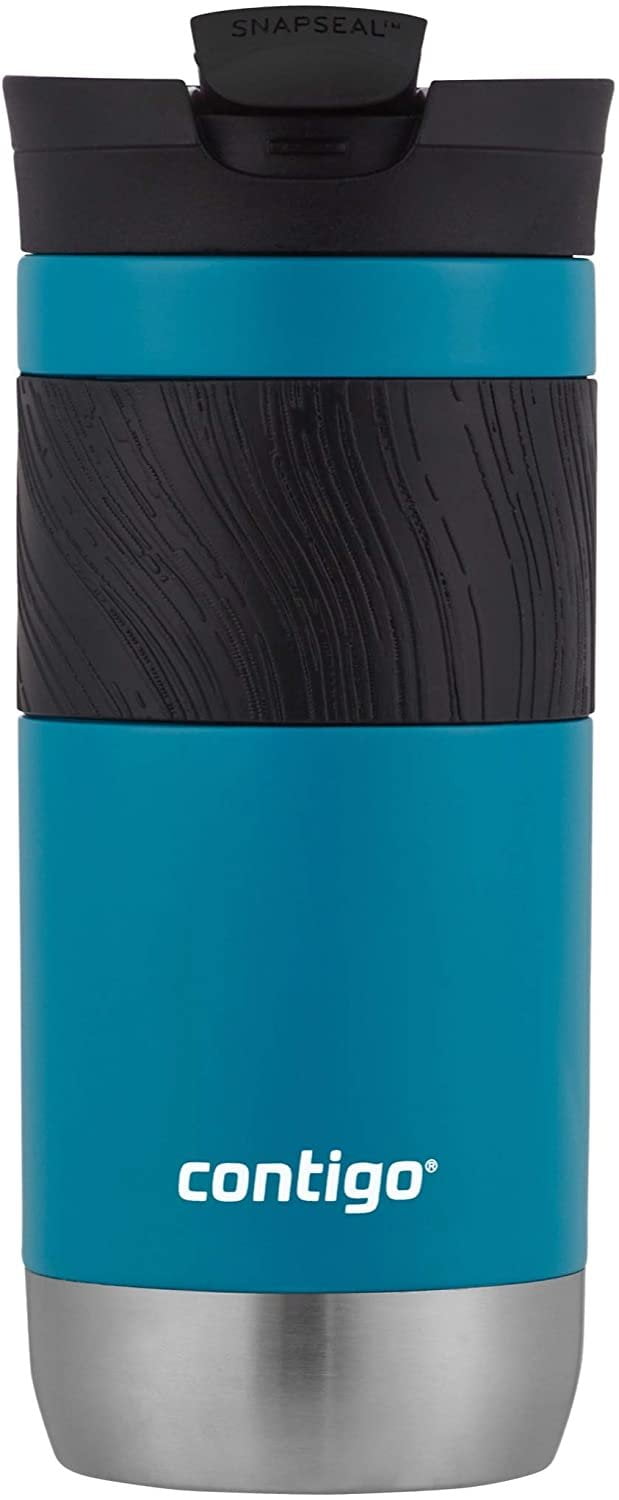 Contigo Byron 2.0 Stainless Steel Travel Mug with SNAPSEAL Lid and Grip, 20 oz, Sake &amp; Blue Corn, 2-Pack | PSKL