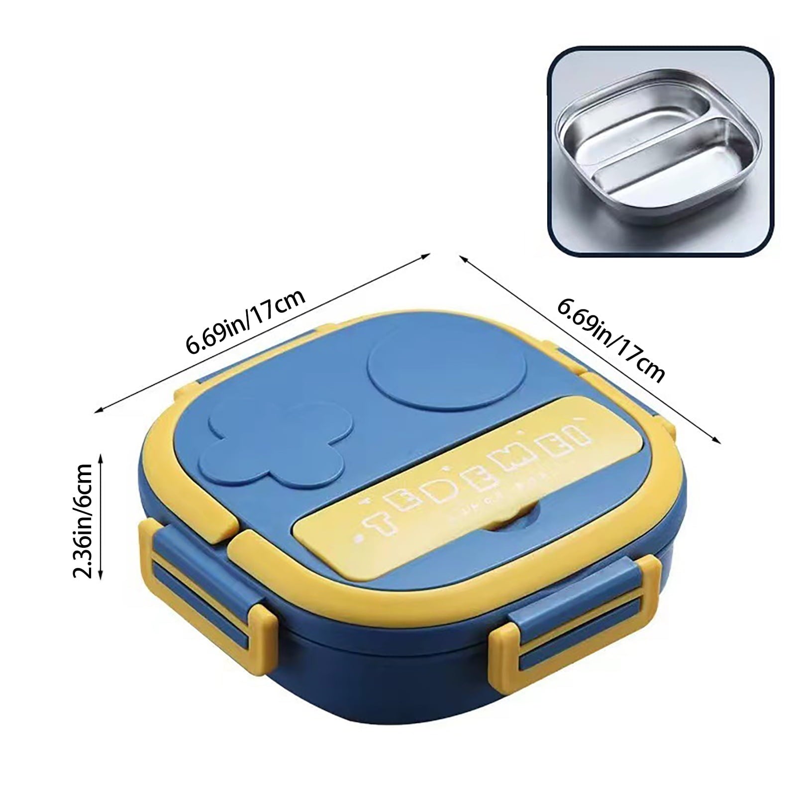 Clearance Items!Ymkly Kitchen Storage,Storage Box,Two Grid Stainless Steel Square Lunch Box ForTravel Office For Girls Boys Portable School Lunch Box Bento Thermal Food ,Contigo Coffee Travel Mug | 3UBK