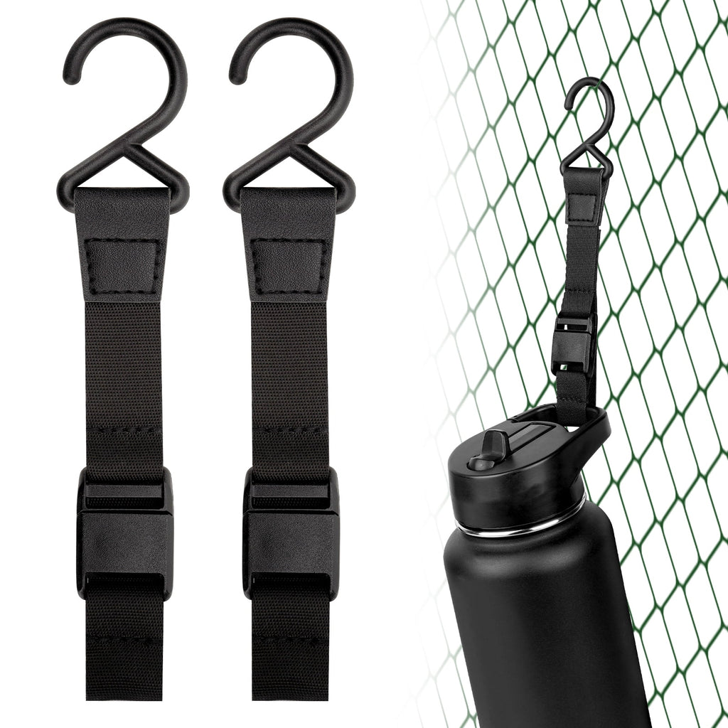 Linkidea 2 Pack Fence Hooks for Waterbottle, Compatible with Stanley, Nalgene, IRON FLASK with Handle Bottle &amp; Tumbler, S Shaped Hook Hanger Magnetic Buckle for Outdoor Sports Camping | ISCY