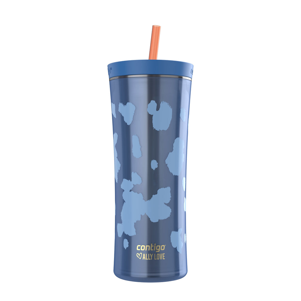 Contigo 20oz Shake &amp; Go Tumbler, Plastic with Straw, Stellar Jay Cowhide Couture | 5098