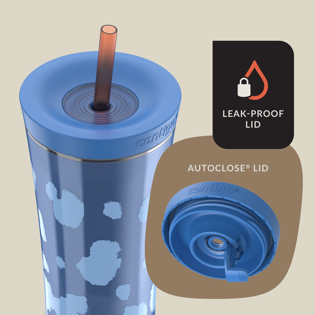Contigo 20oz Shake &amp; Go Tumbler, Plastic with Straw, Stellar Jay Cowhide Couture | 5098