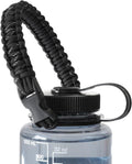 Hydrocord Handle for Nalgene Water Bottles, Fits Wide Mouth Water Bottles, Durable Carrier, Secure Accessories, Compatible with 32oz, 36oz, 48oz Water Bottle (Black) | FOM6