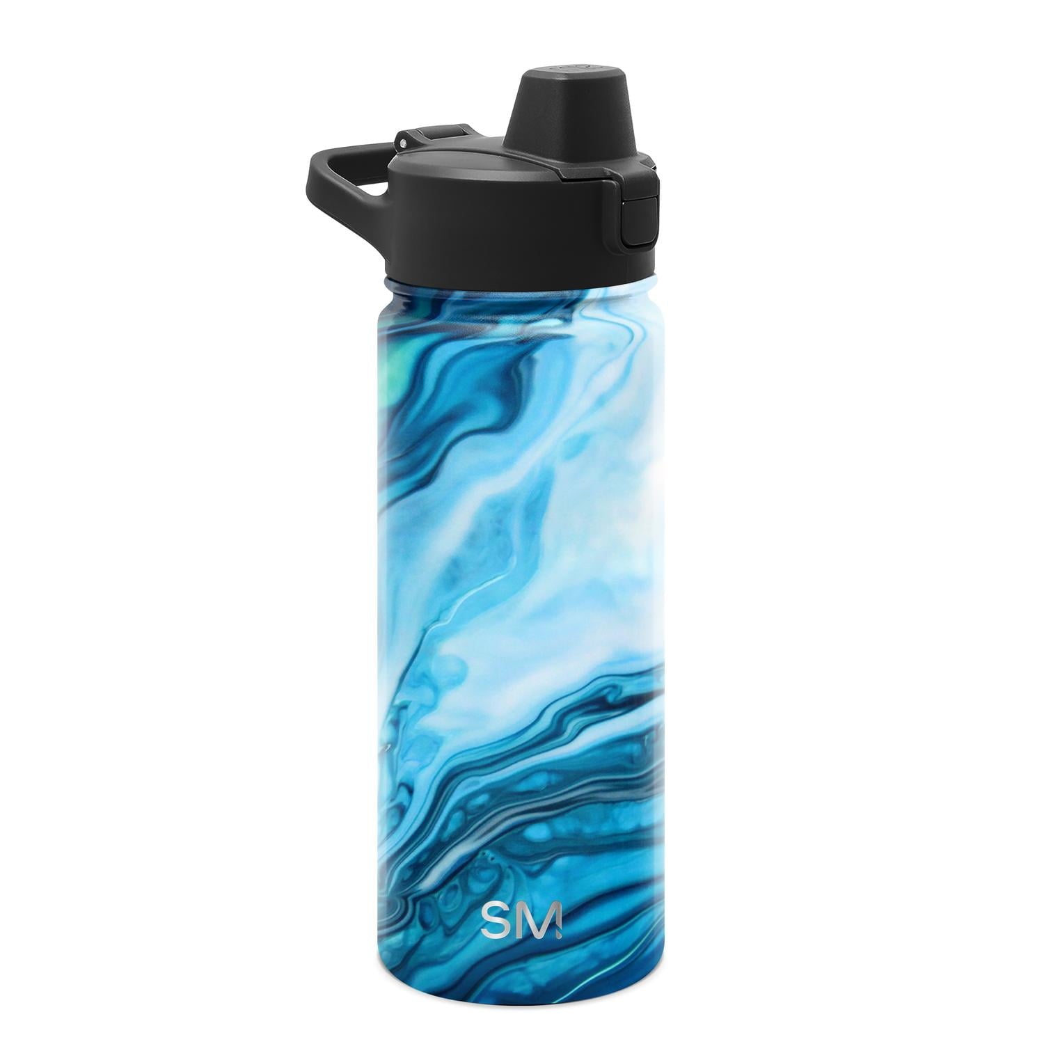 Simple Modern 18 fl oz Insulated Stainless Steel Summit Water Bottle with Covered Silicone Straw Lid | Sweet Taffy | RF72