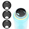 Linkidea 4 Pack Water Bottle Silicone Splashguard Compatible with Nalgene Sustain Wide Mouth 32oz, Anti-Spill Splash Guard for Wide-Necked Bottles with 53mm Opening, Waterbottle Easy Sipper | VI88