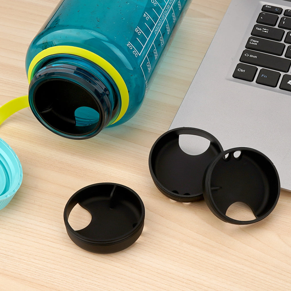Linkidea 4 Pack Water Bottle Silicone Splashguard Compatible with Nalgene Sustain Wide Mouth 32oz, Anti-Spill Splash Guard for Wide-Necked Bottles with 53mm Opening, Waterbottle Easy Sipper | VI88