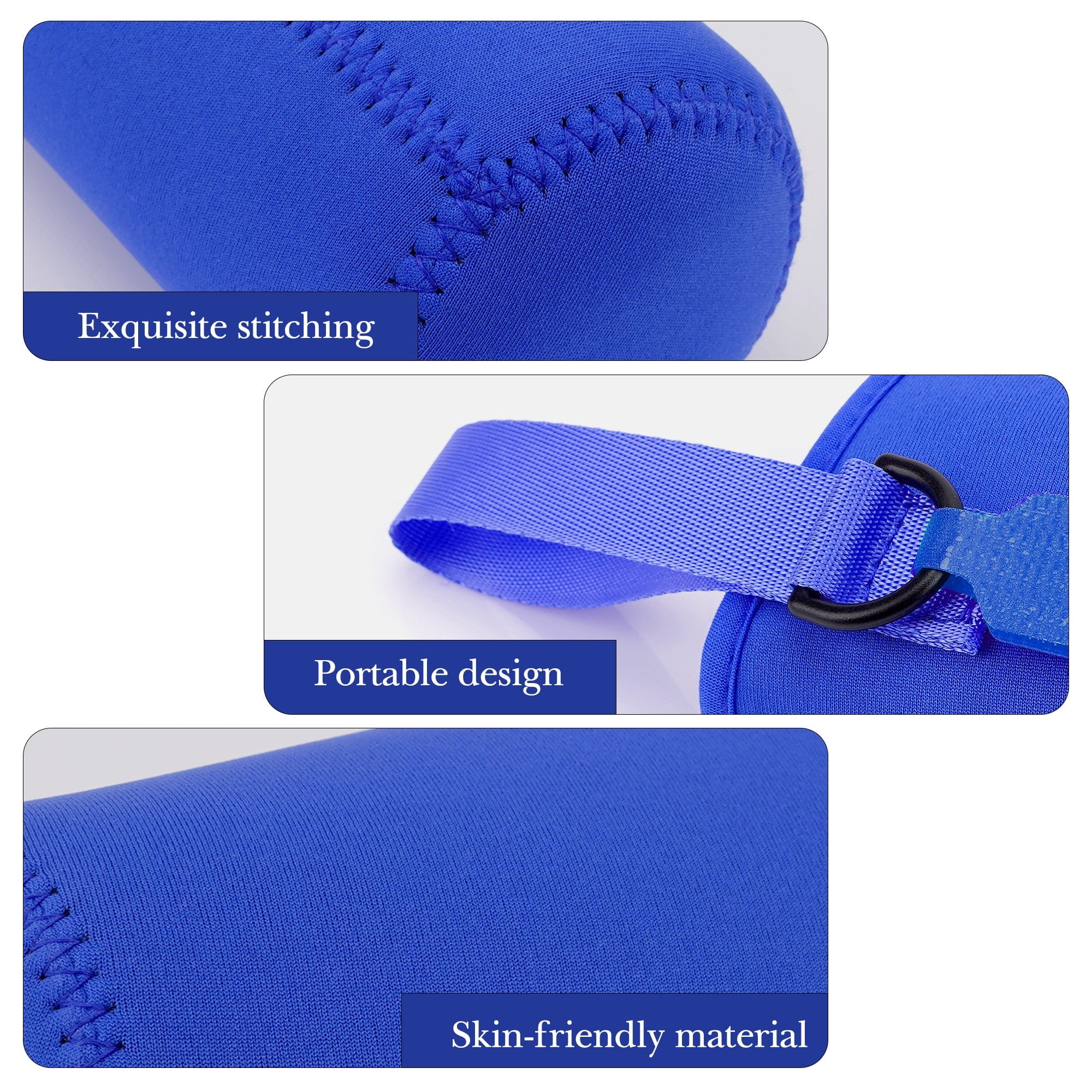Linkidea Water Bottle Sleeve Compatible with CamelBak Eddy+ Tritan 14oz, Steel 12oz Kids Bottle, Waterbottle Holder Bag with Name Tag, Navy Blue | K2AU