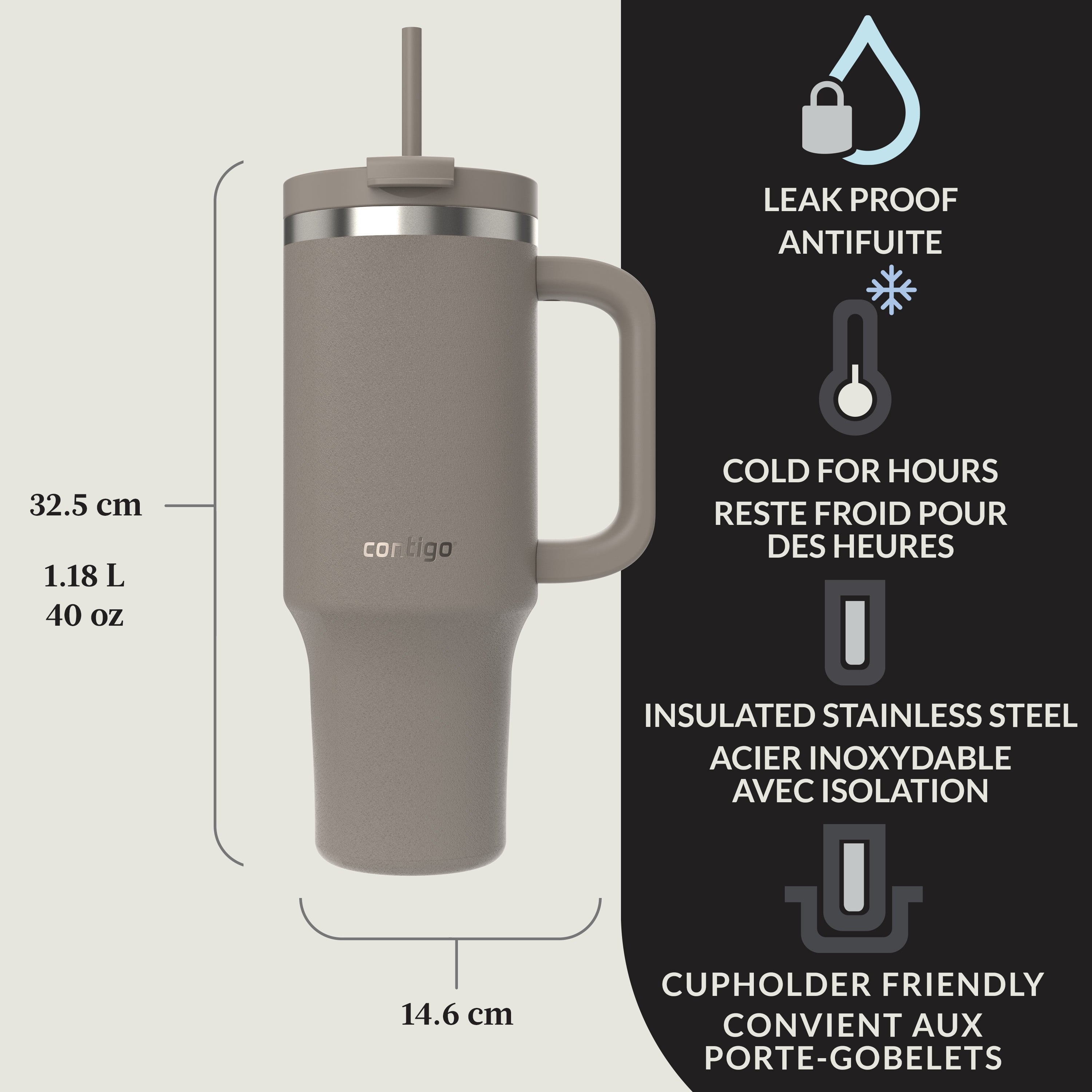 Contigo Streeterville Tumbler 40oz Inky Cap | 4Q26