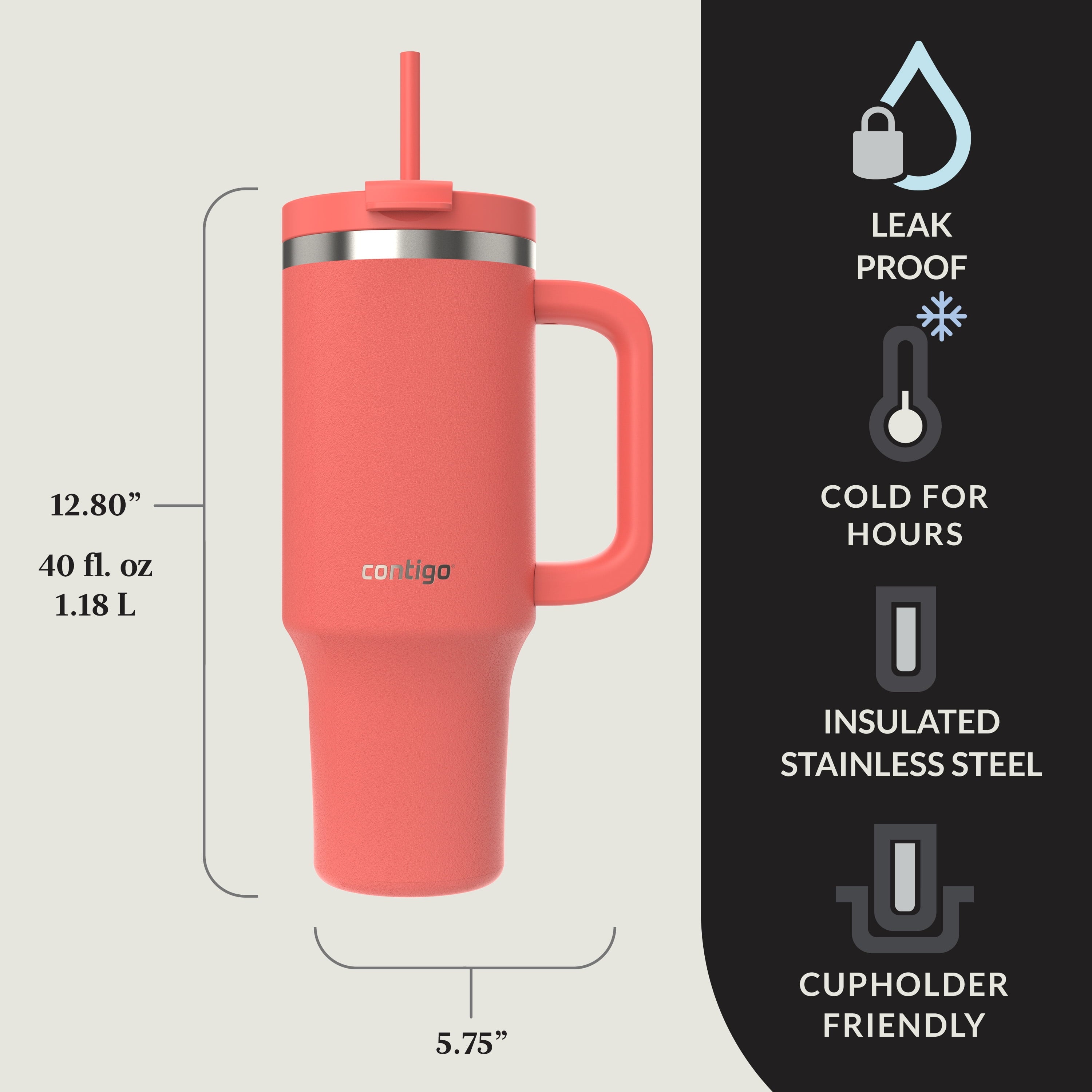 Contigo Streeterville Tumbler 40oz Inky Cap | 4Q26