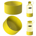 Linkidea 2 Pack Water Bottle Boot Compatible with Nalgene Sustain Wide Mouth 32oz/48oz, Narrow Mouth 32oz, Silicone Anti-Slip Bottle Bottom Bumper Protector (Yellow) | 6JQE