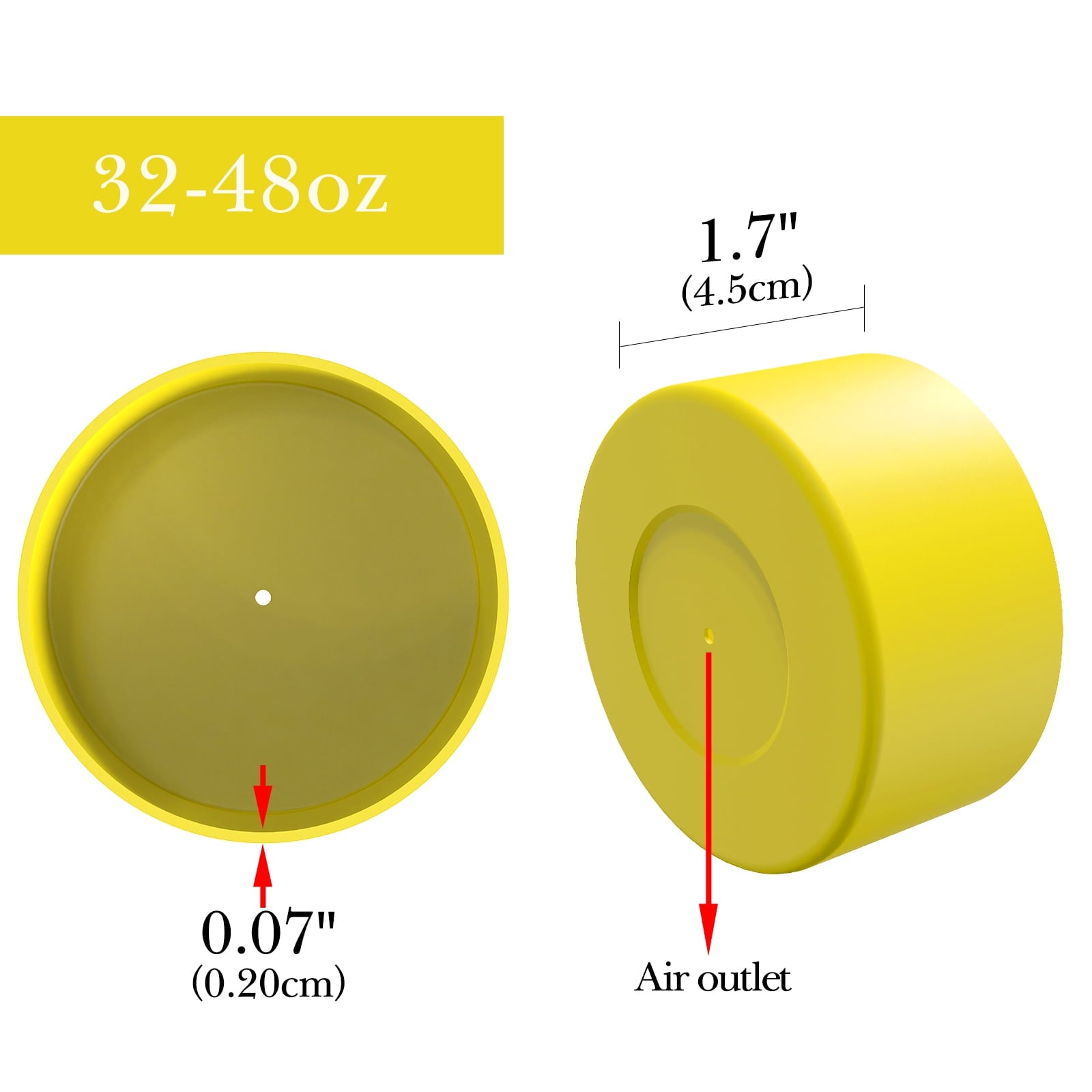 Linkidea 2 Pack Water Bottle Boot Compatible with Nalgene Sustain Wide Mouth 32oz/48oz, Narrow Mouth 32oz, Silicone Anti-Slip Bottle Bottom Bumper Protector (Yellow) | 6JQE