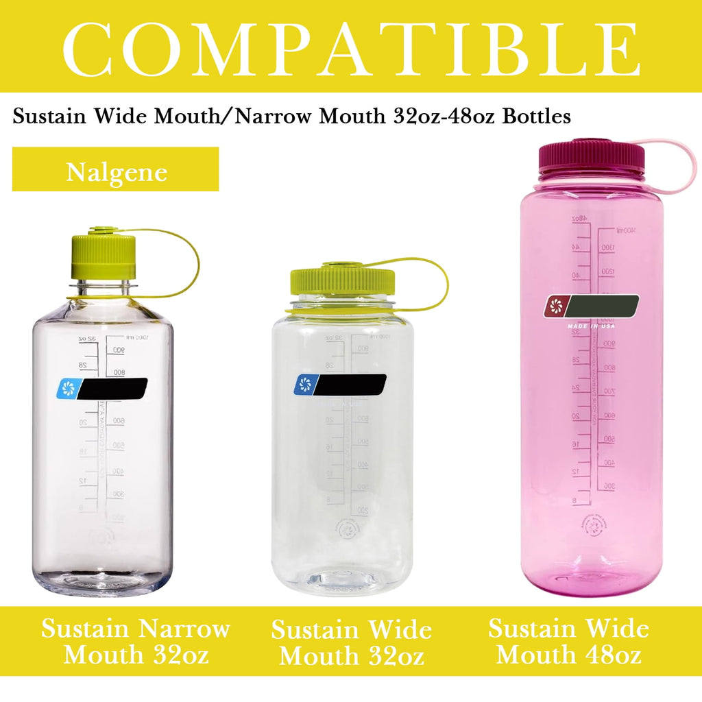 Linkidea 2 Pack Water Bottle Boot Compatible with Nalgene Sustain Wide Mouth 32oz/48oz, Narrow Mouth 32oz, Silicone Anti-Slip Bottle Bottom Bumper Protector (Yellow) | 6JQE