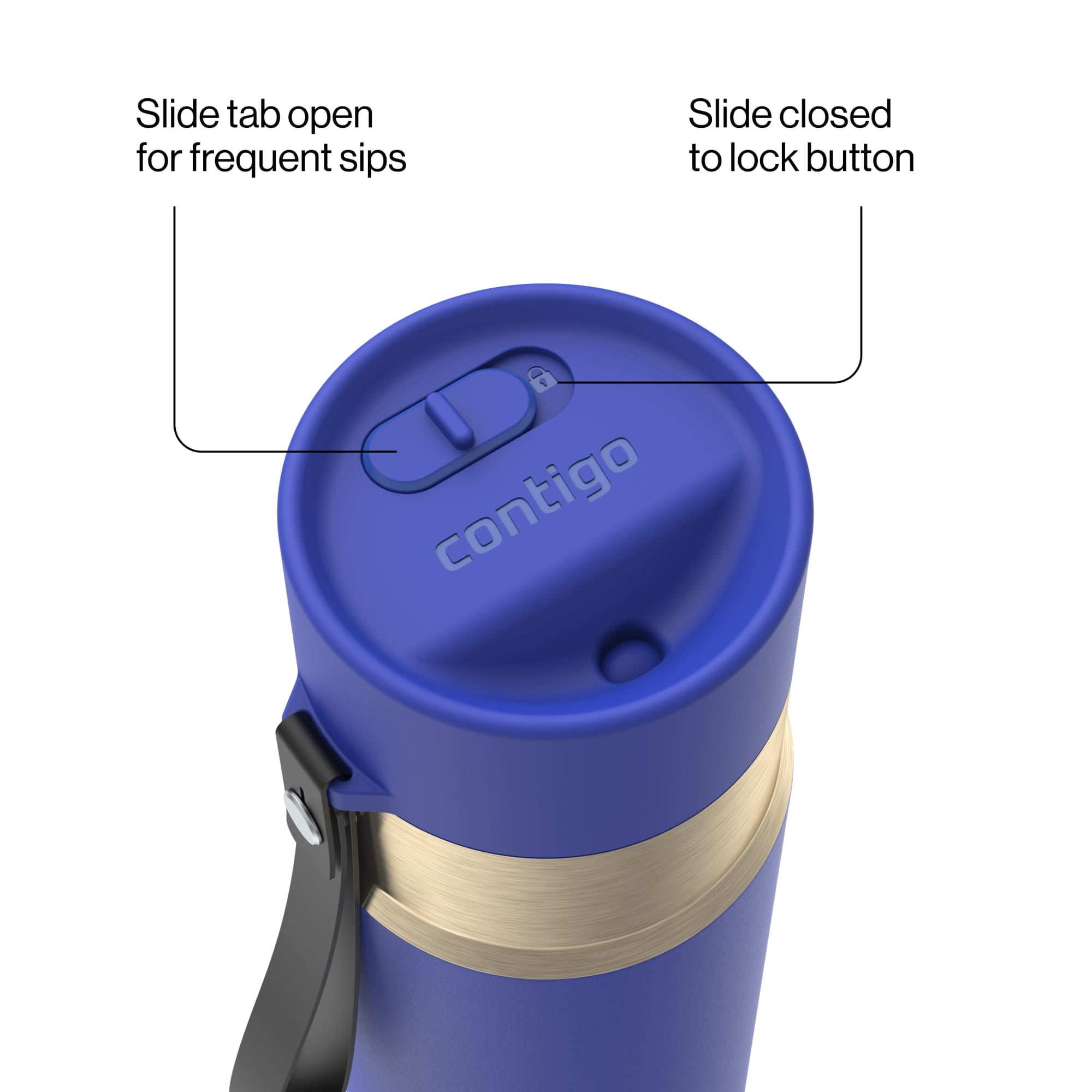 Contigo AutoSeal 16 oz Leakproof Water Bottle with Carrying Strap | 5VNL