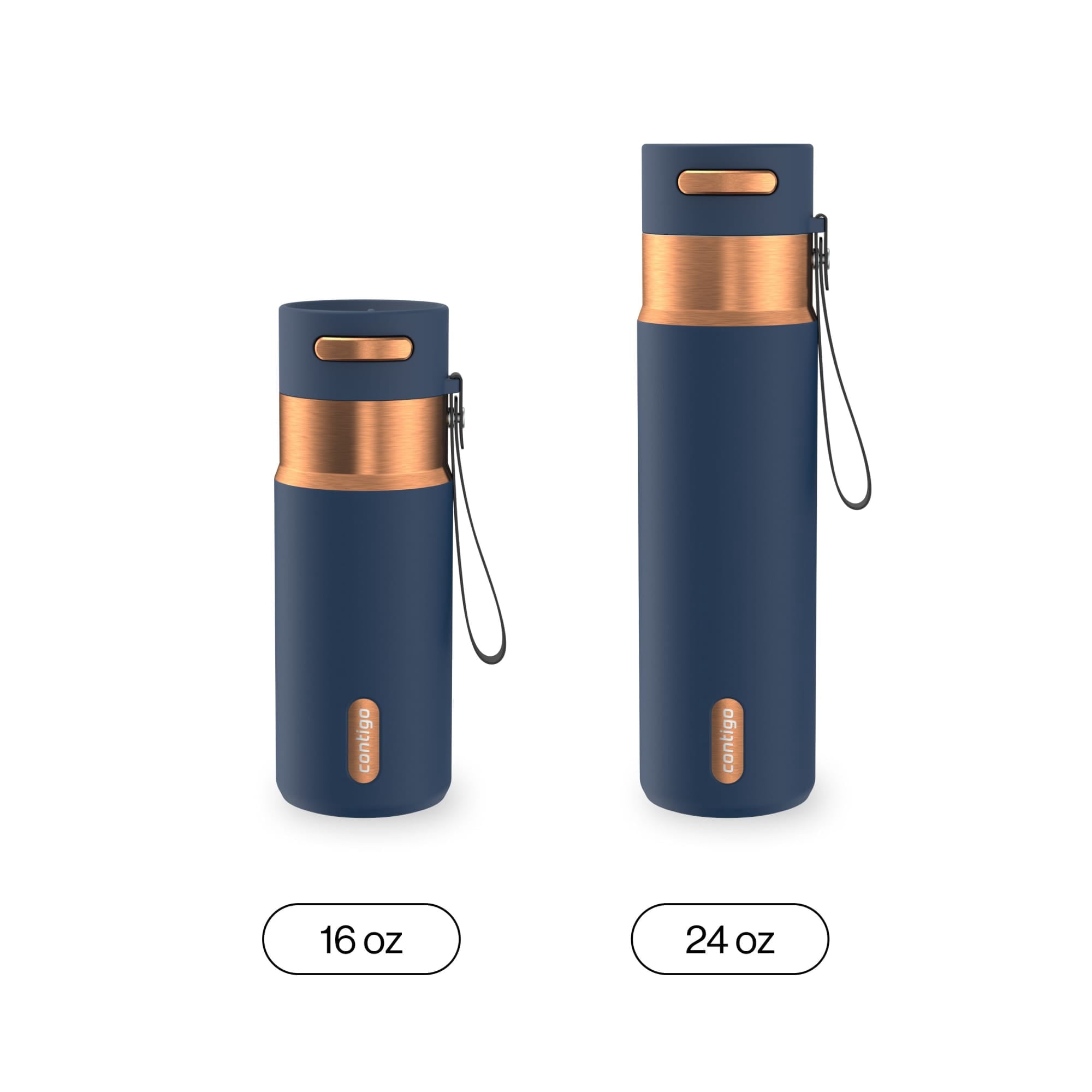 Contigo AutoSeal 16 oz Leakproof Water Bottle with Carrying Strap | 5VNL