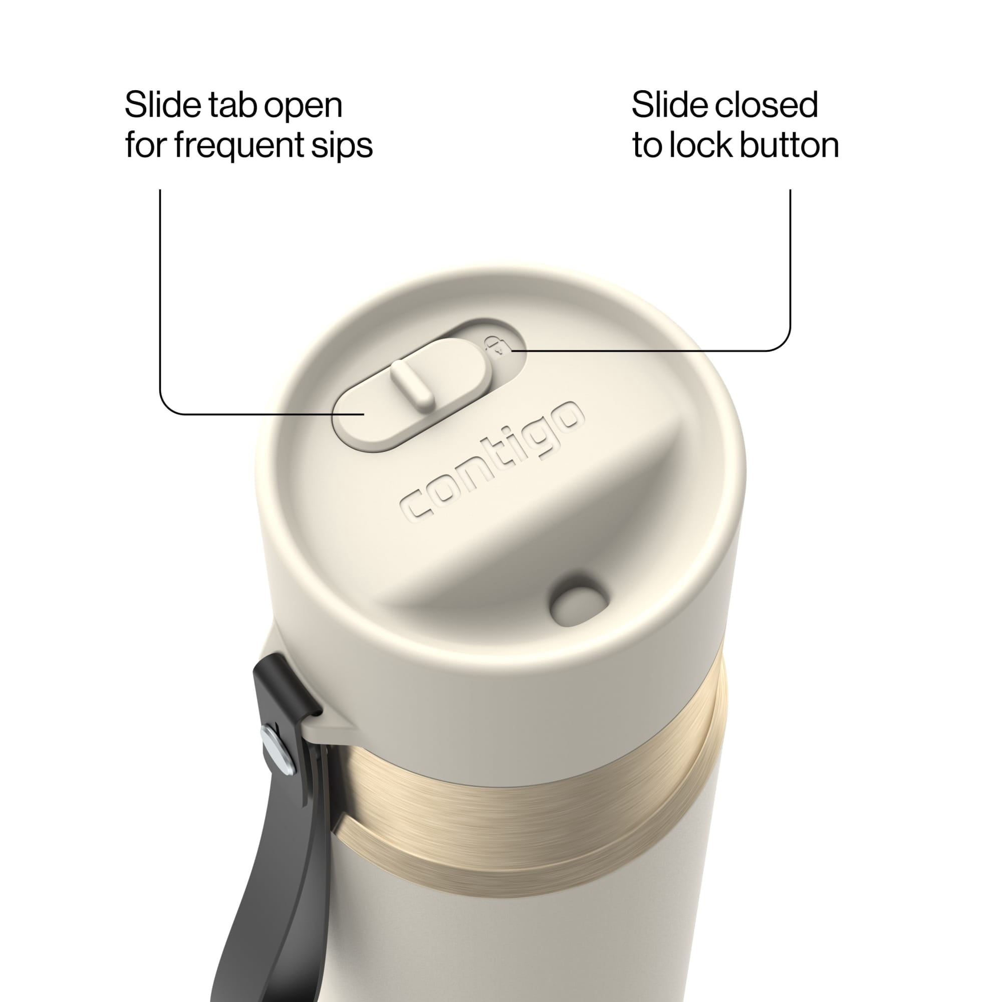 Contigo AutoSeal 16 oz Leakproof Water Bottle with Carrying Strap | 5VNL