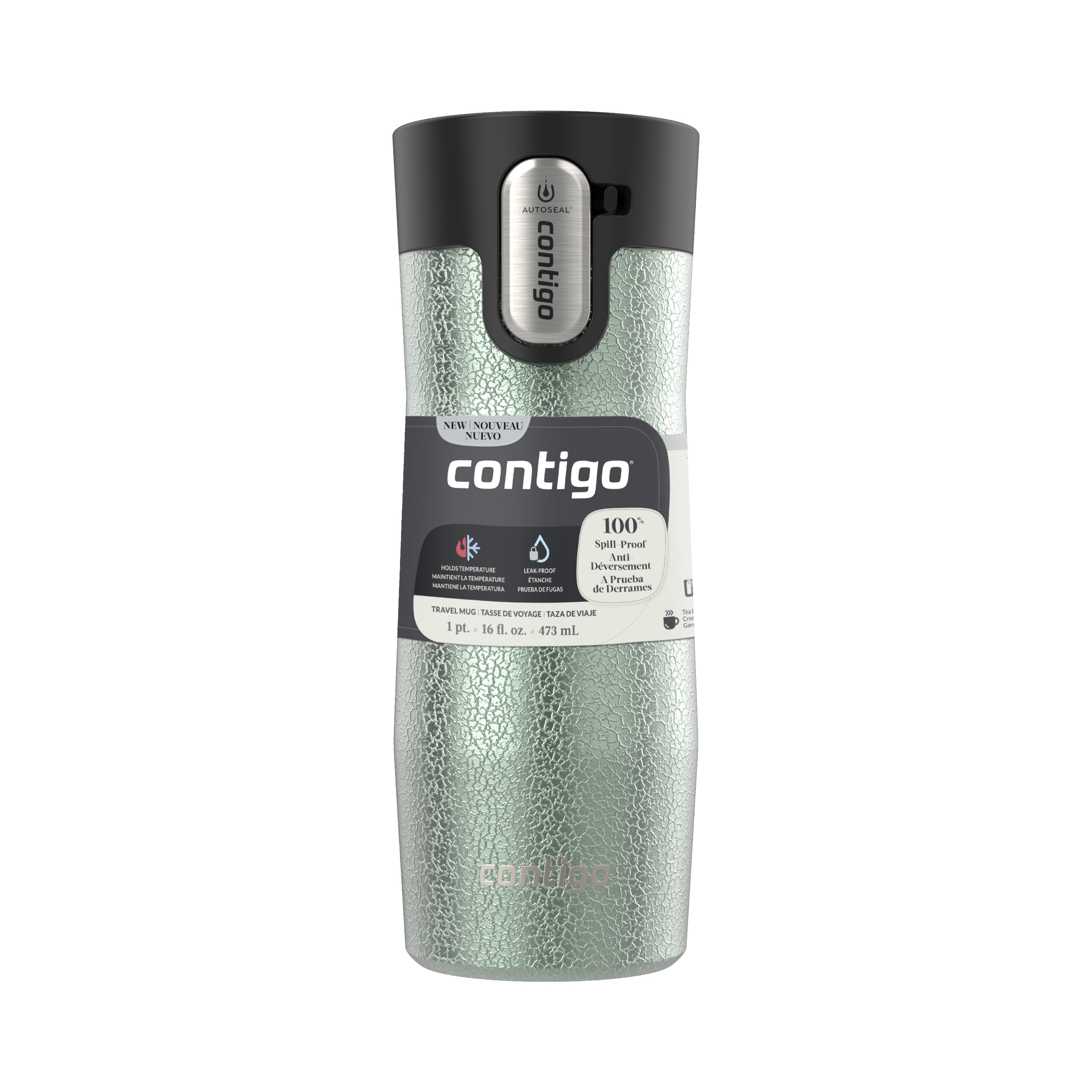 Contigo AUTOSEAL West Loop Vacuum-Insulated Stainless Steel Travel Mug with Easy-Clean Lid, 16 oz | TX5R