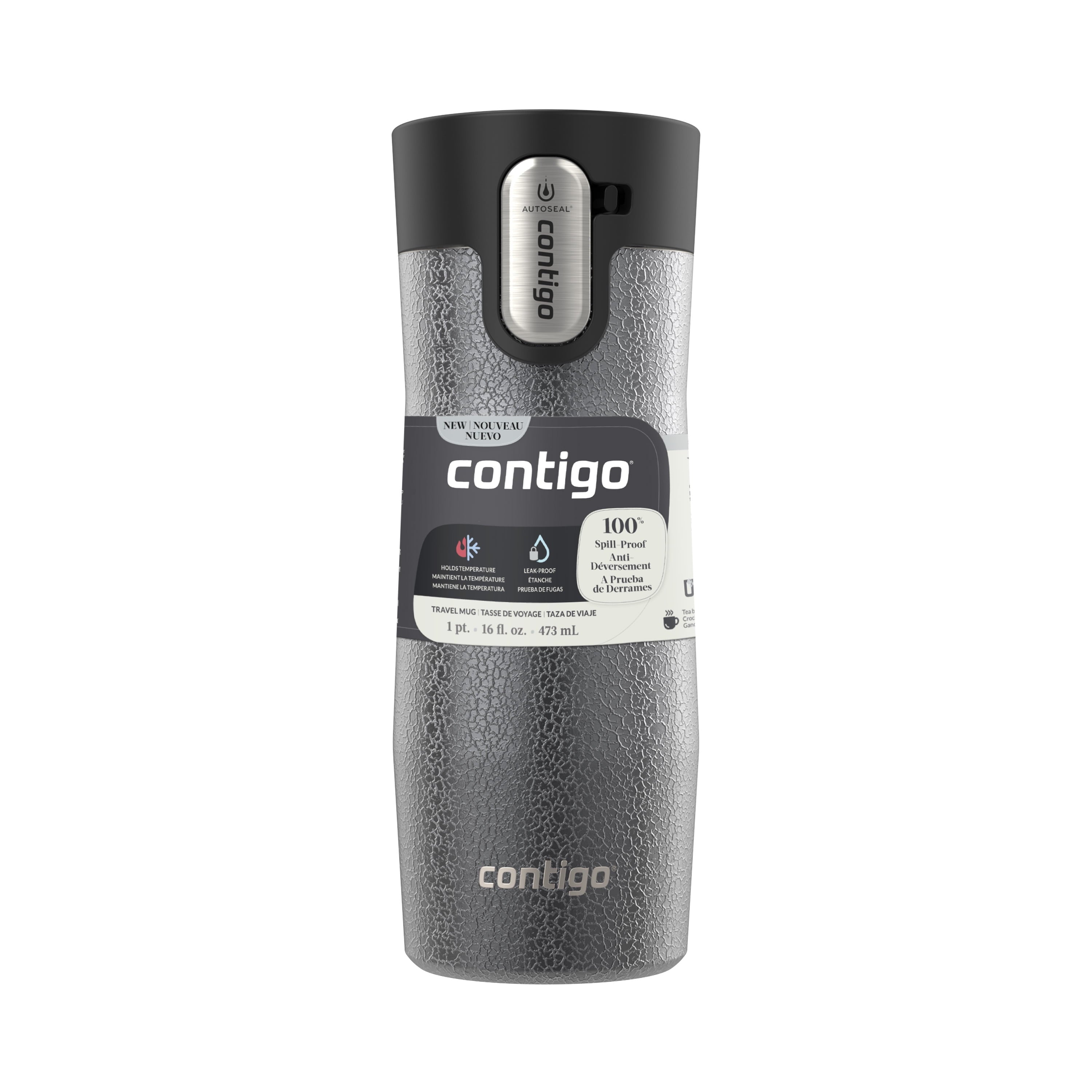 Contigo AUTOSEAL West Loop Vacuum-Insulated Stainless Steel Travel Mug with Easy-Clean Lid, 16 oz | TX5R