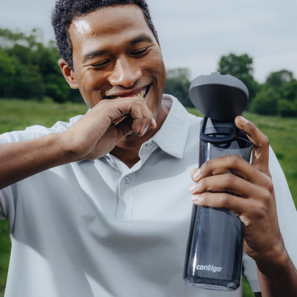 Contigo - Water Bottle with Leak-Proof and Locking Lid, BPA Free, 709ml Capacity, Black | SQWB