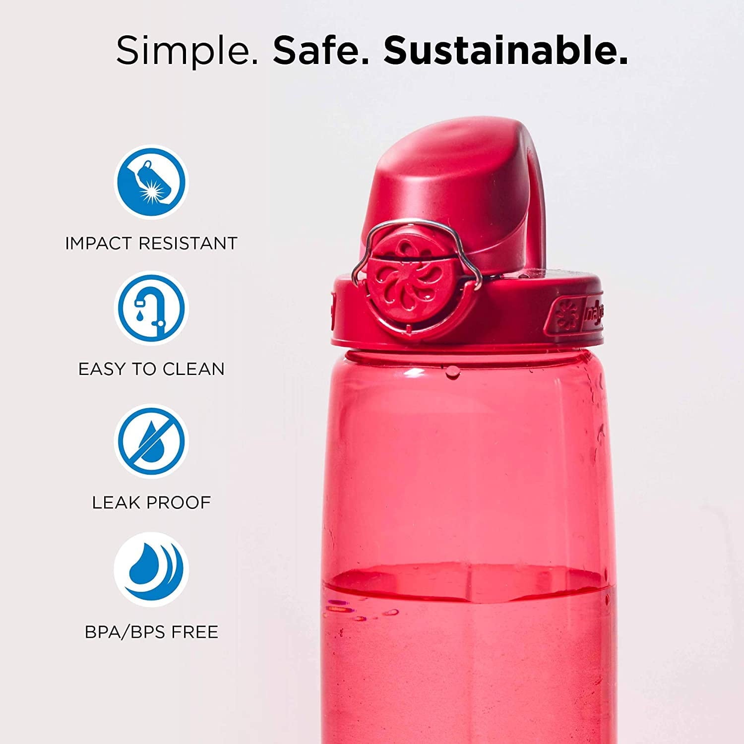 Nalgene Tritan OTF Water Bottle: 24oz, Glacial Blue | AJVZ