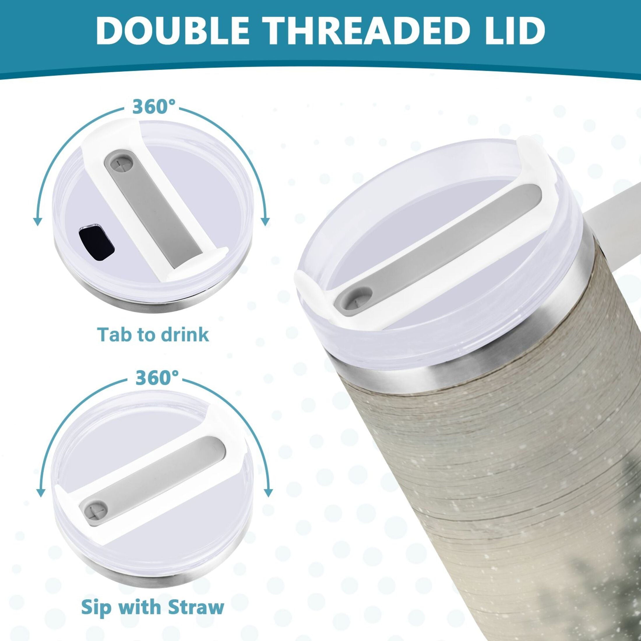 40 oz Insulated Stainless Steel Tumbler Double Wall Stainless Steel Tumbler with 2-Way Drinking Vintage Red Truck | IPK1