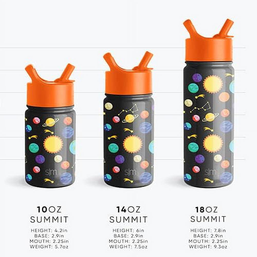 Simple Modern CoComelon Kids Water Bottle with Straw Lid | Insulated Stainless Steel Reusable Tumbler for Toddlers, Girls | Summit Collection | 14oz, CoComelon Pink Melon | I5FC