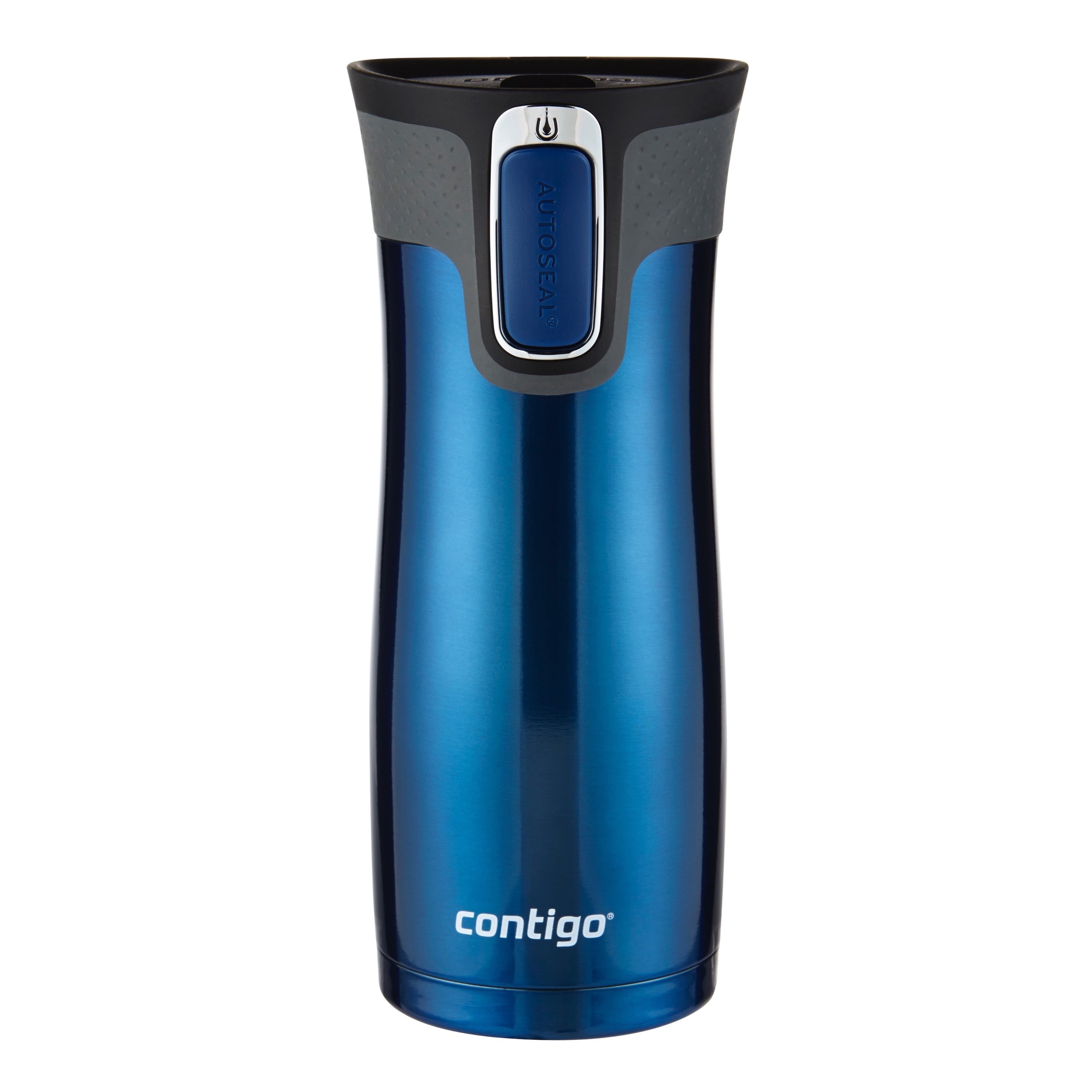 Contigo AUTOSEAL West Loop 2.0 Travel Mug, 16 oz., Stainless Steel with Black Button | 24ZC