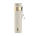Contigo AutoSeal Leakproof Stainless Steel Reusable Water Bottle Tumbler with Carrying Strap, Cream/Champagne, 24 oz | YNTK
