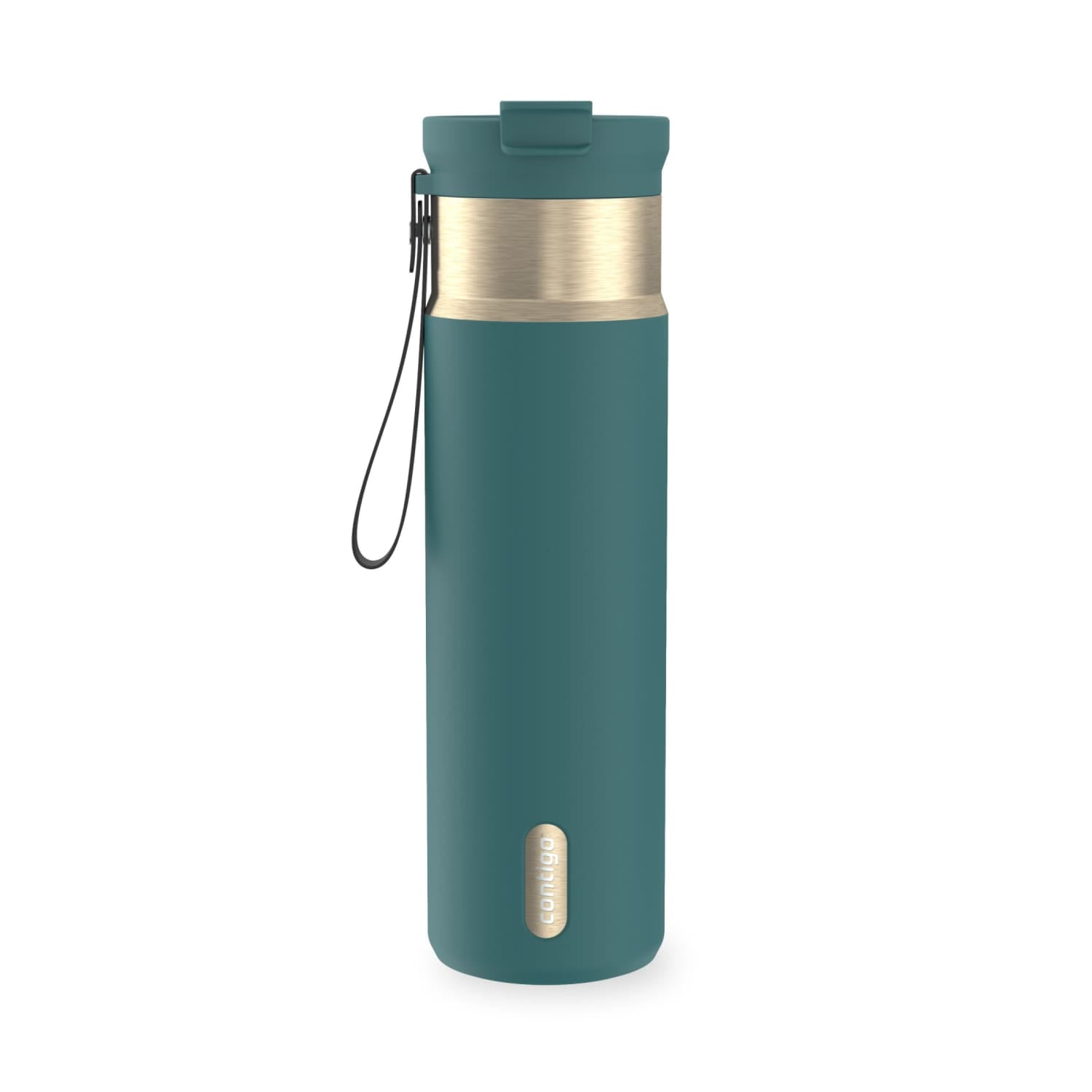 Contigo DualSip 24 oz Leakproof Insulated Water Bottle with Carrying Strap and 2-Way Lid | KJTN