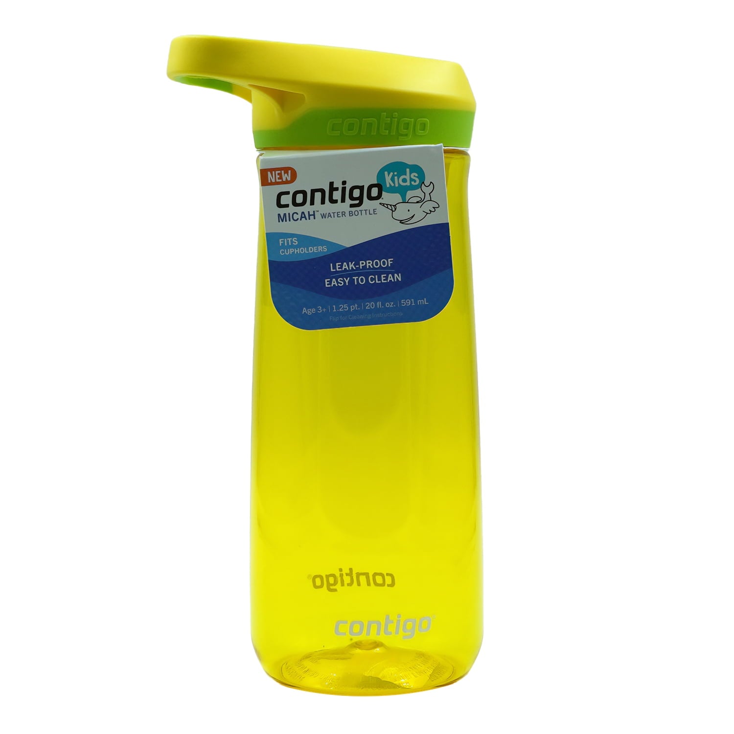 Contigo Kid's 20 oz. Micah Water Bottle w/ Simple Lid - Pineapple/Cool Lime | 0UL1