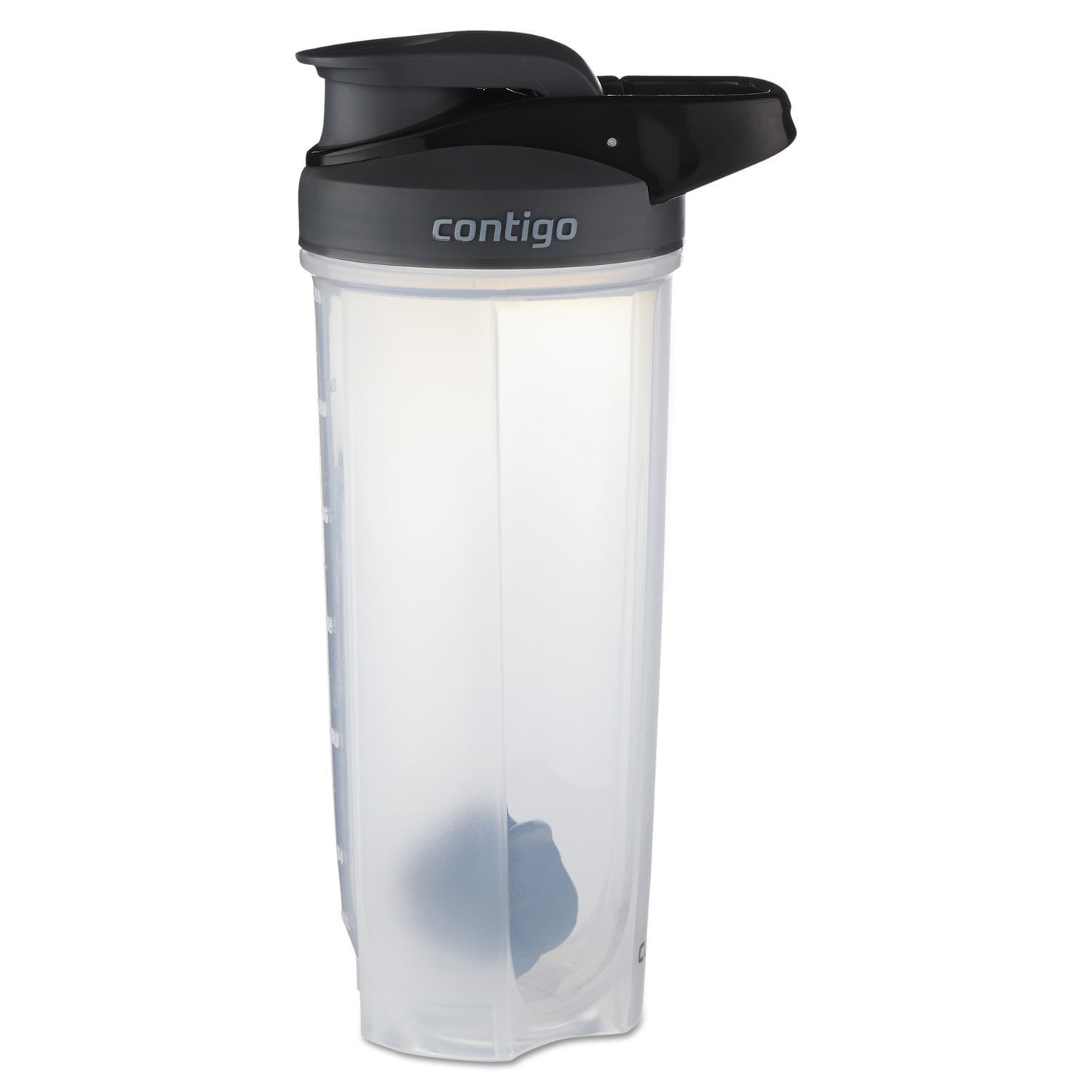 Contigo Shake &amp; Go Fit 28 oz Black and Clear Shaker Bottle with Flip-Top and Wide Mouth Lid | 8OIP