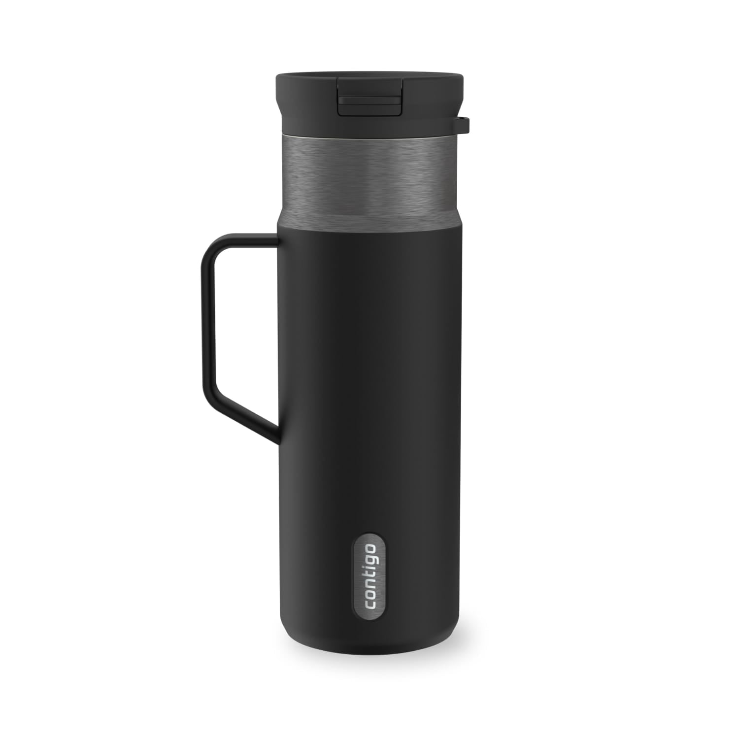 Contigo SnapSeal Leakproof Stainless Steel Reusable Water Bottle Tumbler with Side Handle, Dark Blue/Bronze, 20 oz | TZW7