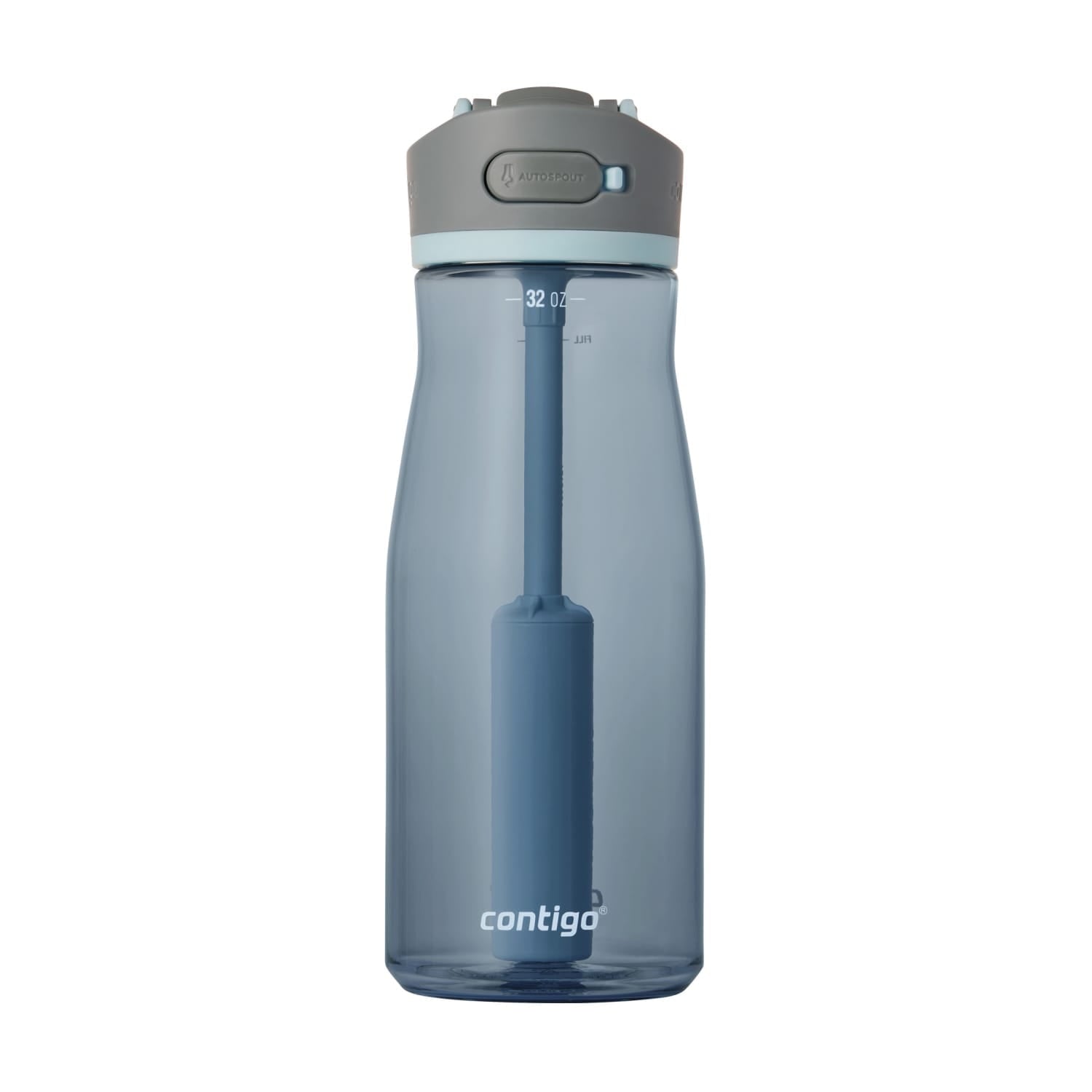 Contigo Wells Plastic Filter Water Bottle with AUTOSPOUT Straw Lid, 32 oz., Dark Ice | JXON