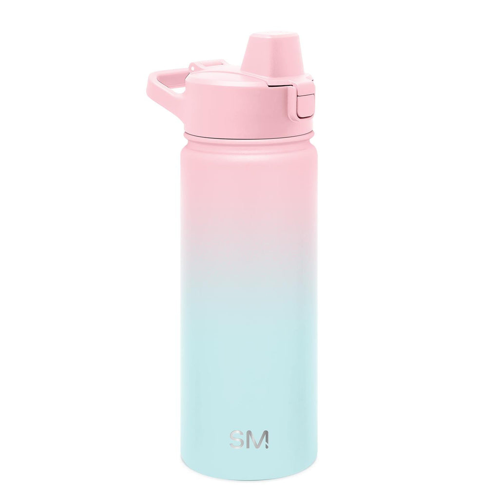 Simple Modern 18 fl oz Insulated Stainless Steel Summit Water Bottle with Covered Silicone Straw Lid | Sweet Taffy | RF72