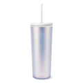 Simple Modern 24 fl oz Double Wall Plastic Classic Tumbler with Straw|Opalescent | JVIS