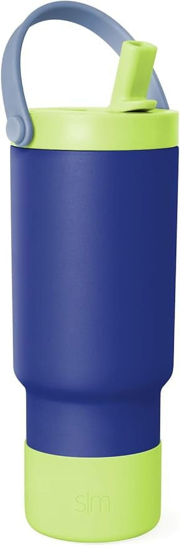 Simple Modern 24 fl oz Insulated Stainless Steel Trek Pivot Tumbler with Straw Lid and Top Handle|Seaside Blue | 9JCA