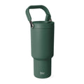 Simple Modern 30 fl oz Insulated Stainless Steel Trek Pivot Tumbler with Straw Lid and Top Handle|Forest | RNFH