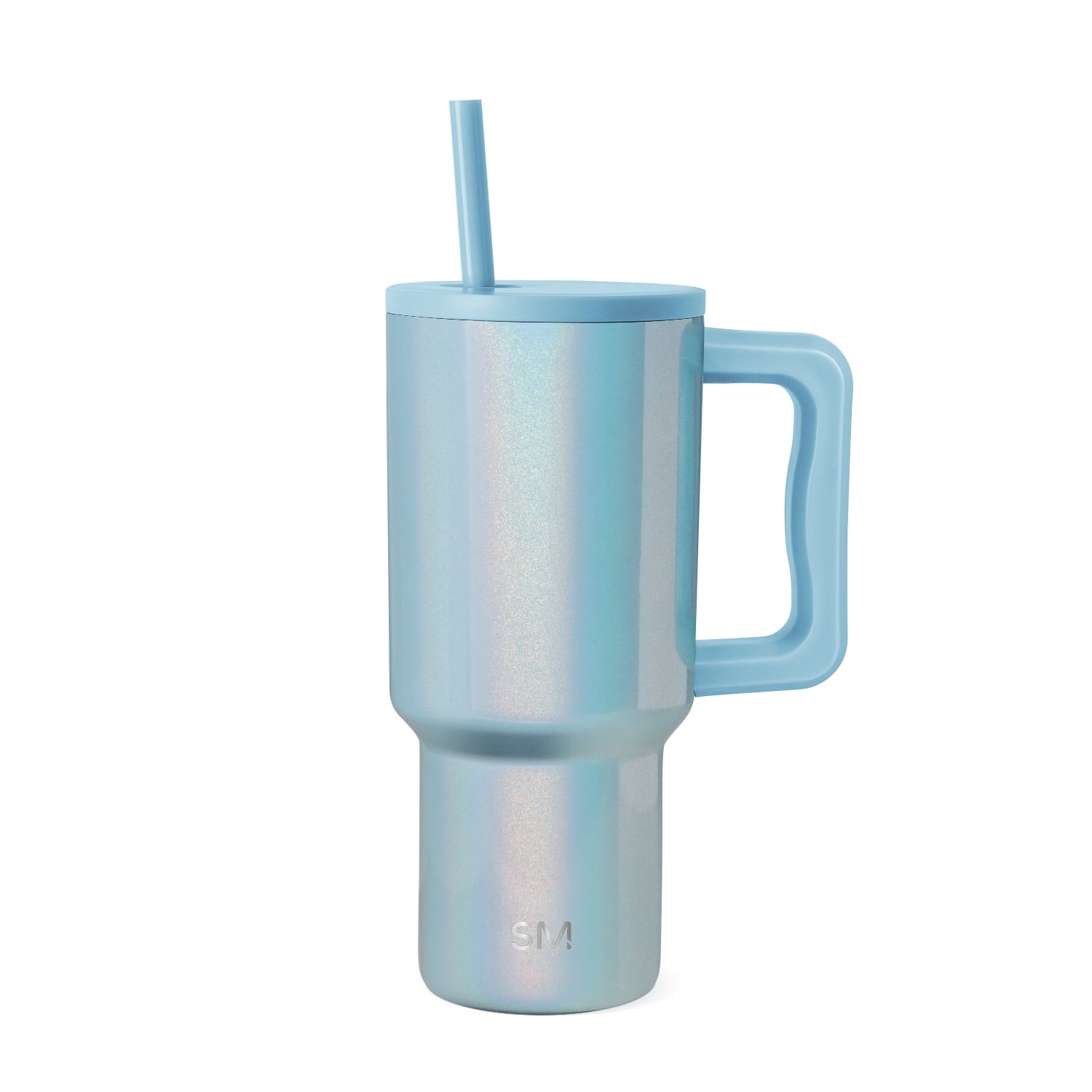 Simple Modern 30 fl oz Insulated Stainless Steel Trek Tumbler with Straw Lid | Seaglass Sage and Cream Checkmate | P40Y
