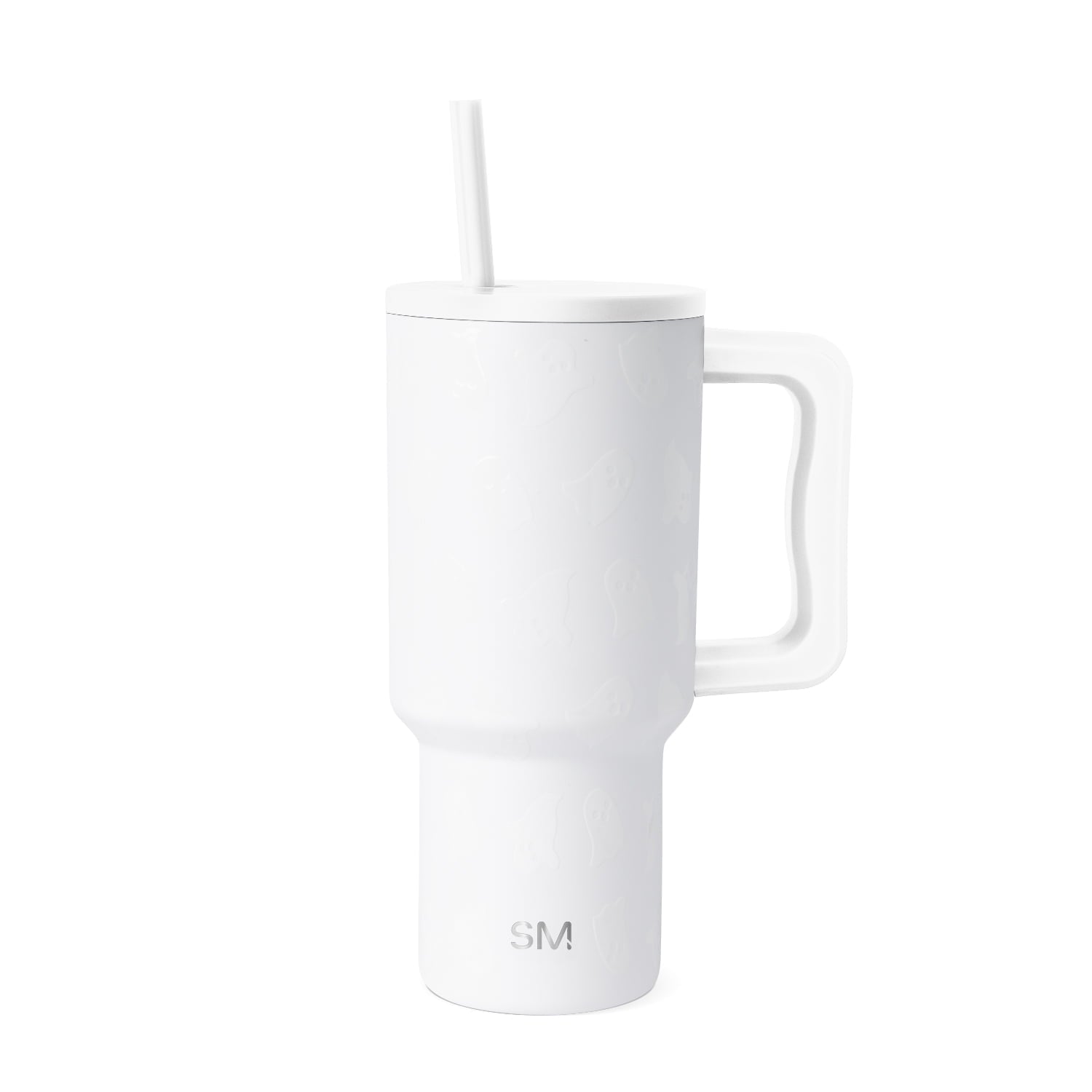 Simple Modern 30 fl oz Insulated Stainless Steel Trek Tumbler with Straw Lid | Seaglass Sage and Cream Checkmate | P40Y
