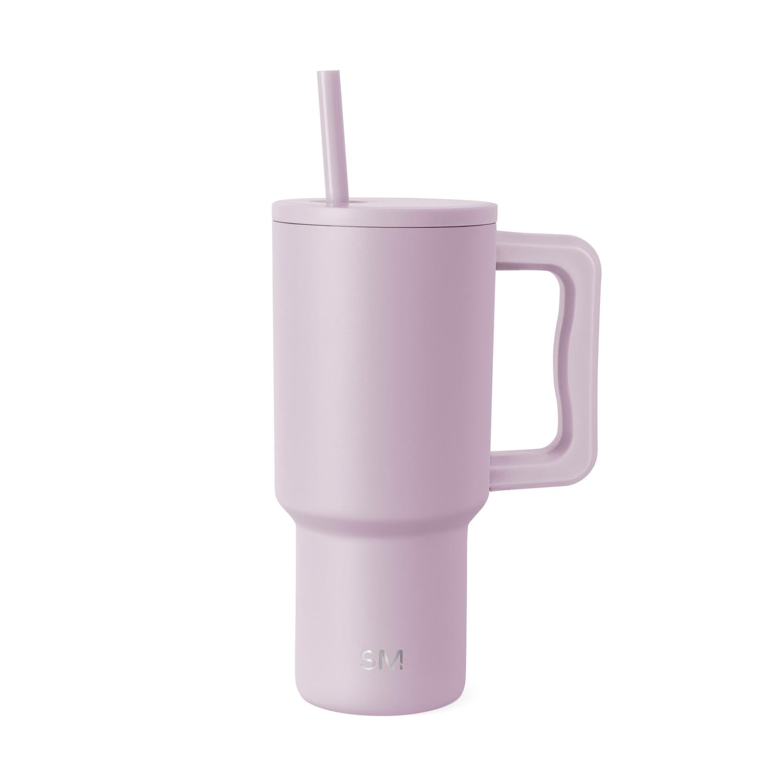 Simple Modern 30 fl oz Insulated Stainless Steel Trek Tumbler with Straw Lid | Seaglass Sage and Cream Checkmate | P40Y