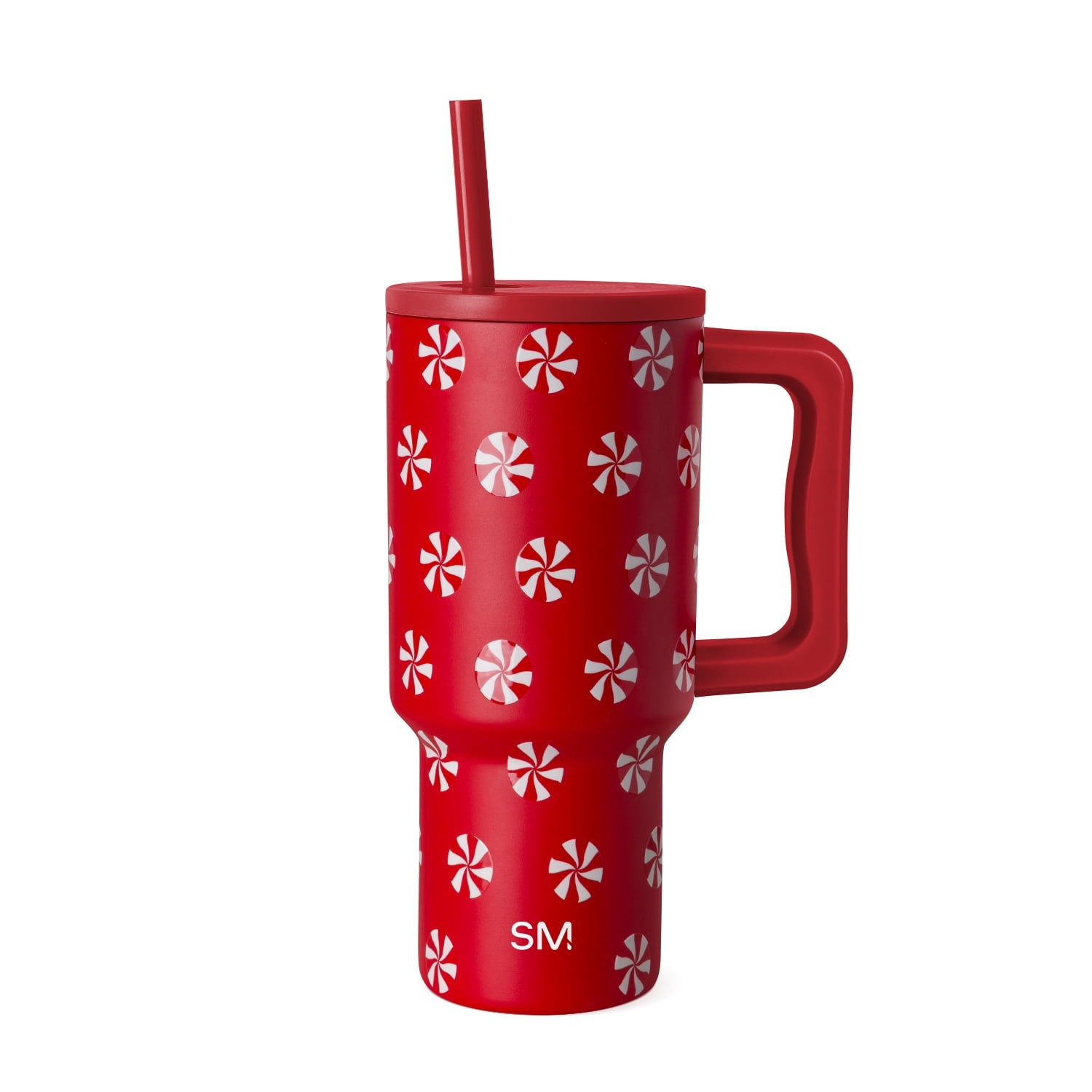 Simple Modern 30 fl oz Insulated Stainless Steel Trek Tumbler with Straw Lid | Seaglass Sage and Cream Checkmate | P40Y