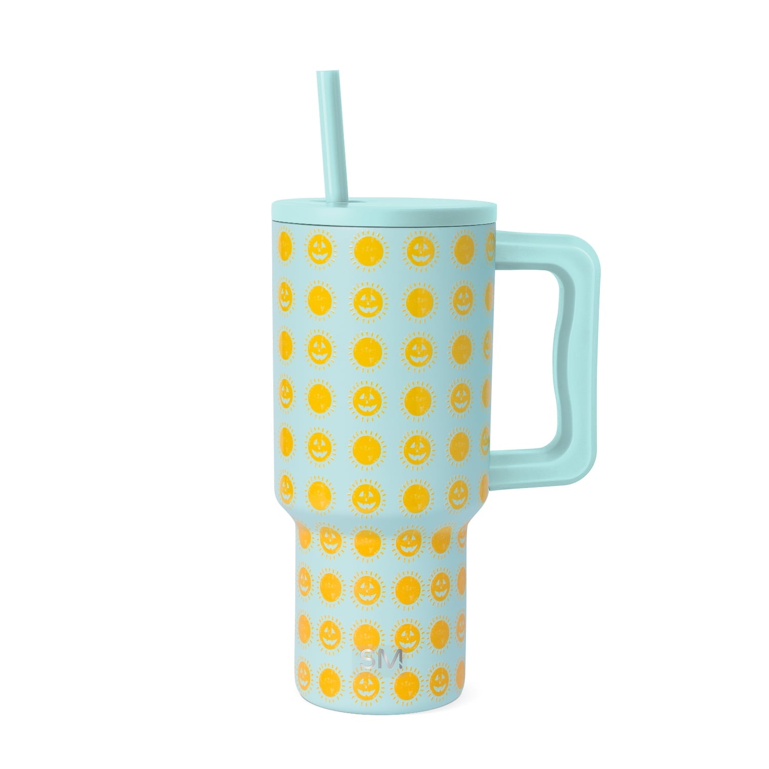 Simple Modern 30 fl oz Insulated Stainless Steel Trek Tumbler with Straw Lid | Seaglass Sage and Cream Checkmate | P40Y