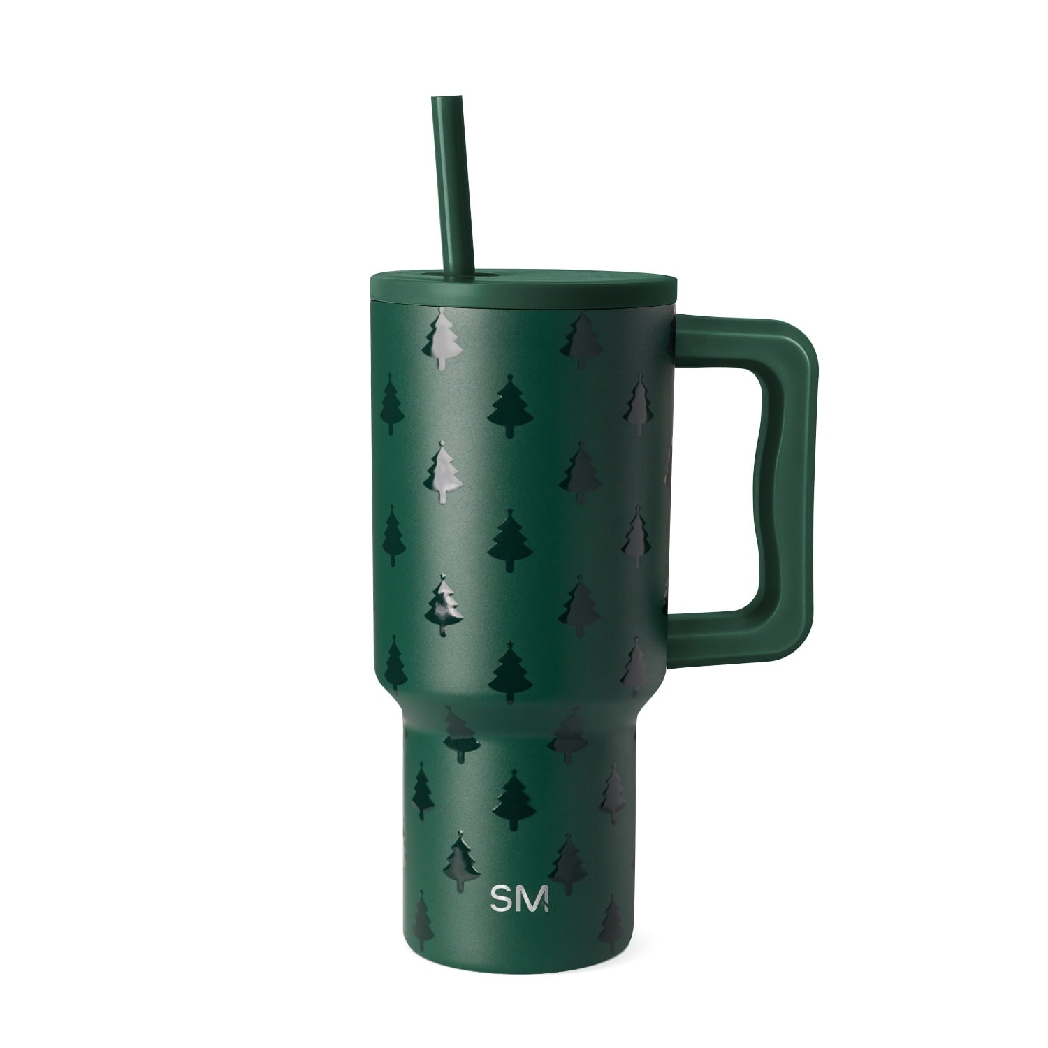 Simple Modern 30 fl oz Insulated Stainless Steel Trek Tumbler with Straw Lid | Seaglass Sage and Cream Checkmate | P40Y