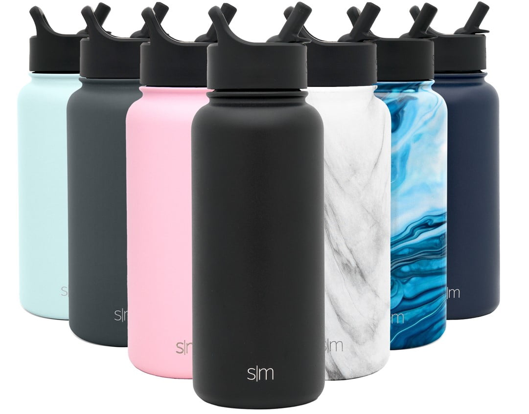 Simple Modern Summit Water Bottle Straw Lid Vacuum Insulated Stainless Steel Bottle | 18 fl oz | ZXVE